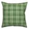 Luck, Love & Life Plaid Clover Wreath Throw Pillow